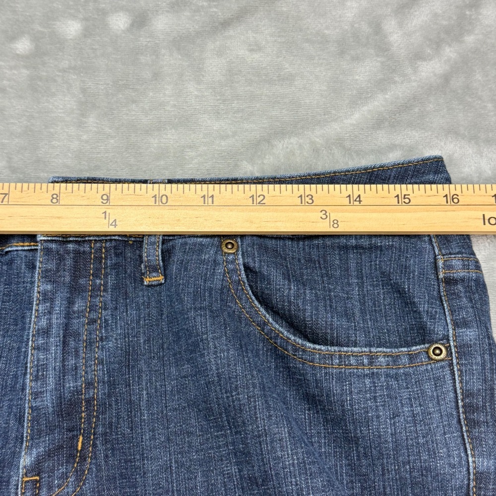 Bobbie Brooks Flare Leg Jeans Womens Size 12 Dark Wash Denim Y2K Style - Picture 6 of 11
